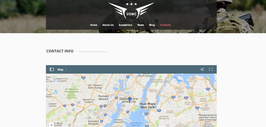 How to make a military website - map