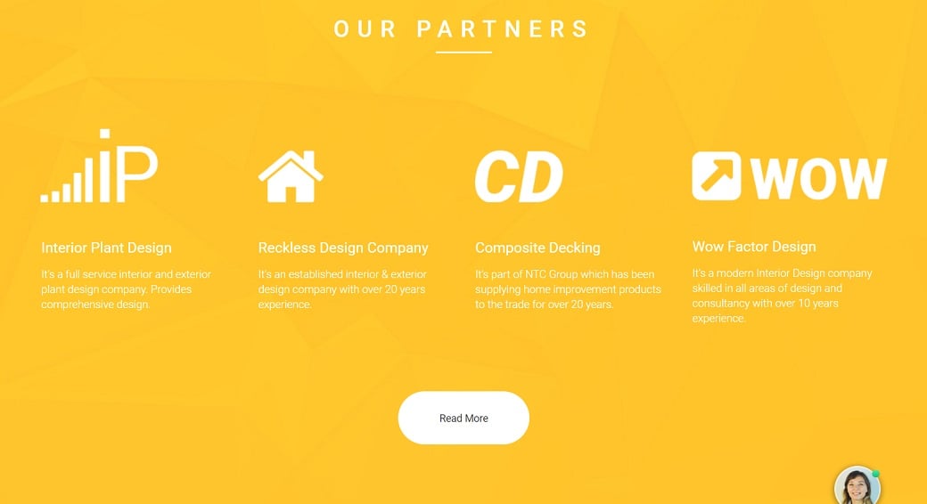 Make an exterior design website - typography