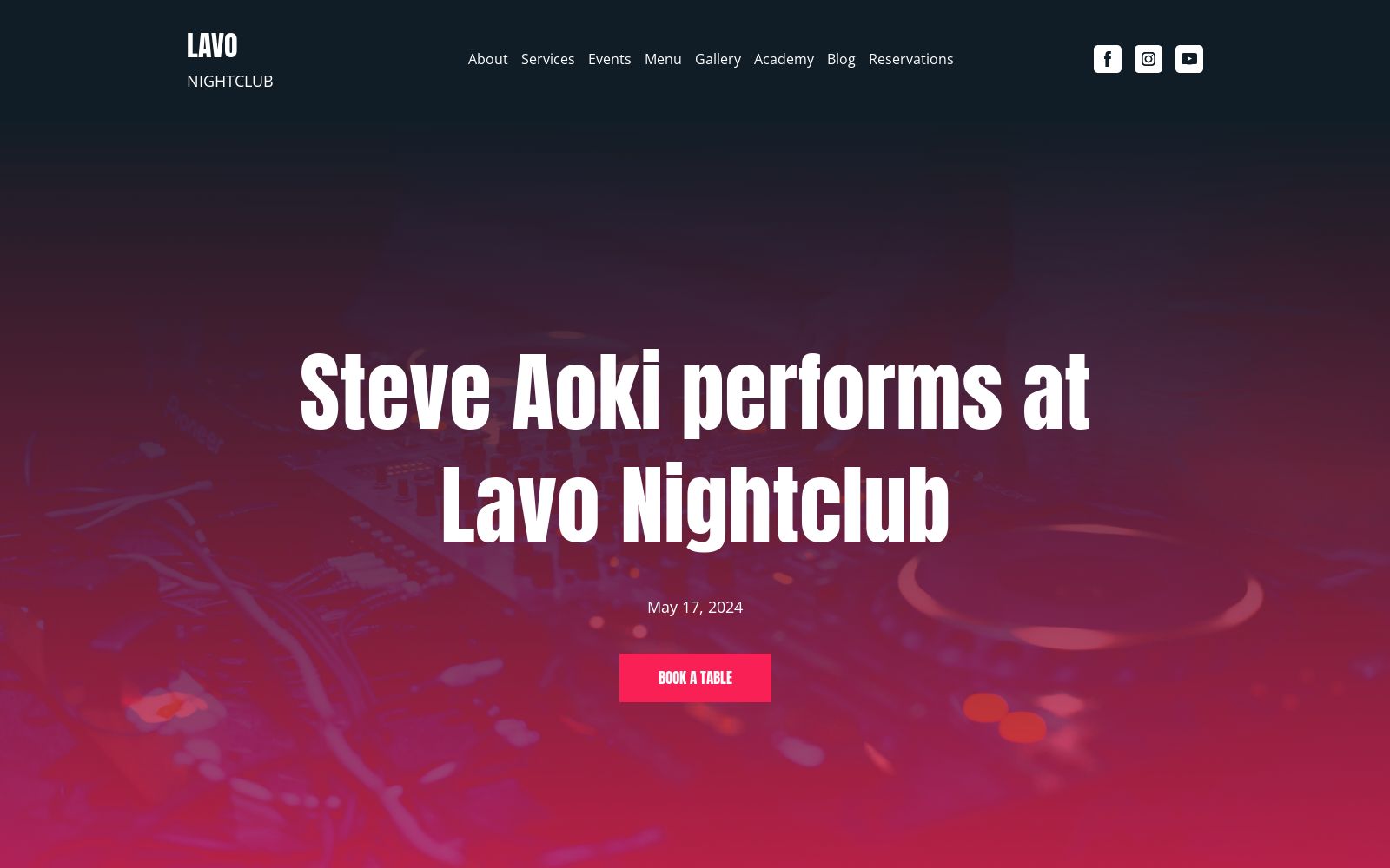 night club website