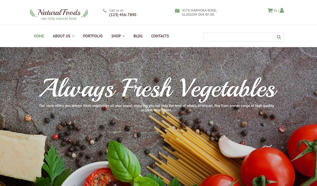 Шаблон интернет-магазина Natural Foods