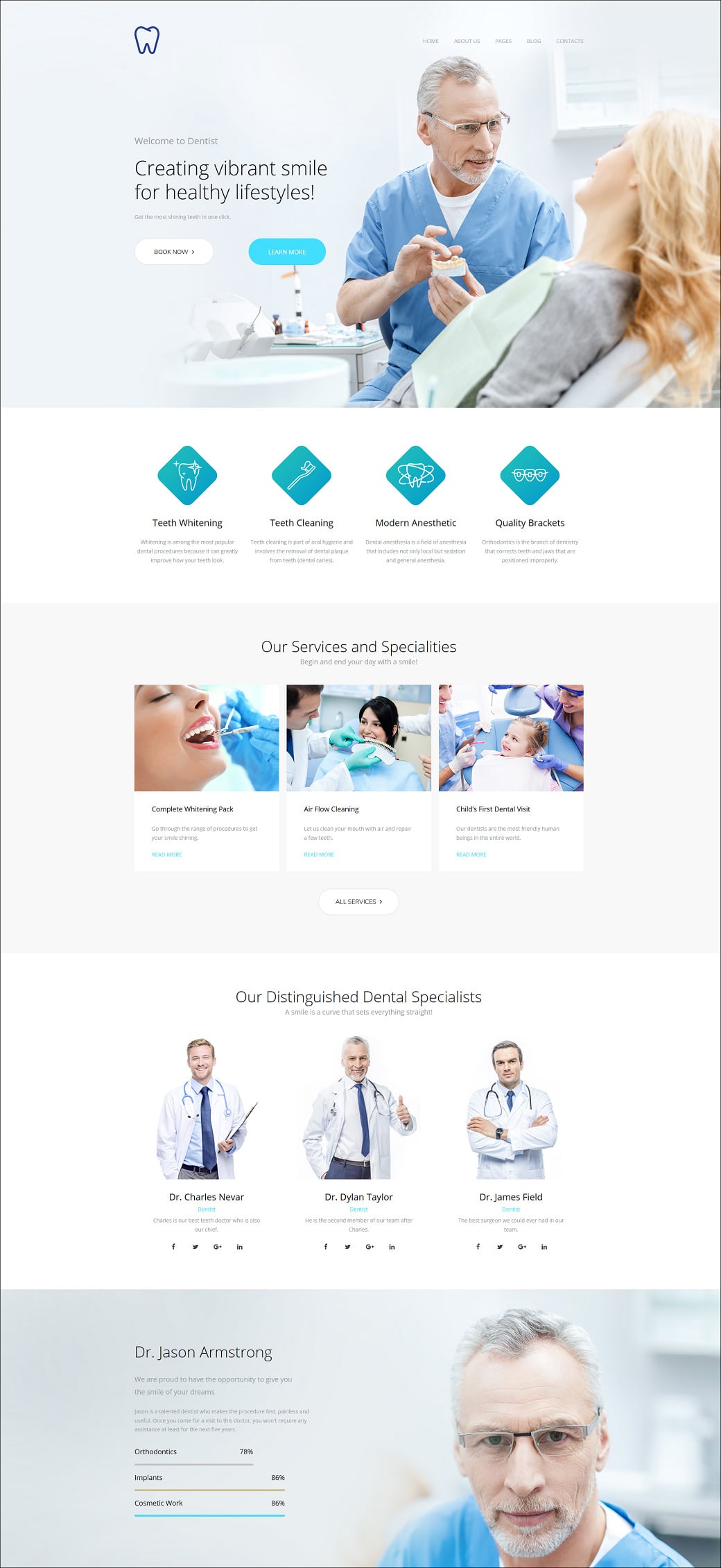 Skyline Business Website Design - Dentist Extra Home Page