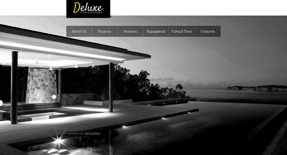 Interior Design Website Template in Black
