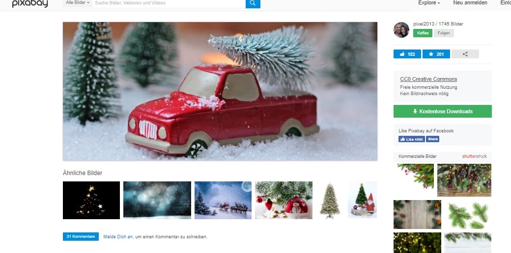 Kostenlose Weihnachtsbilder on pixabay