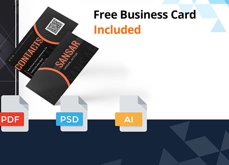 free business card psd main image
