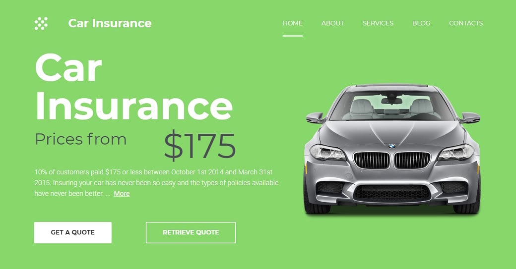 Car Insurance Responsive Website Template
