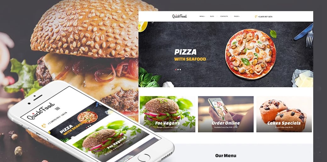 Quick Food Responsive Website Template