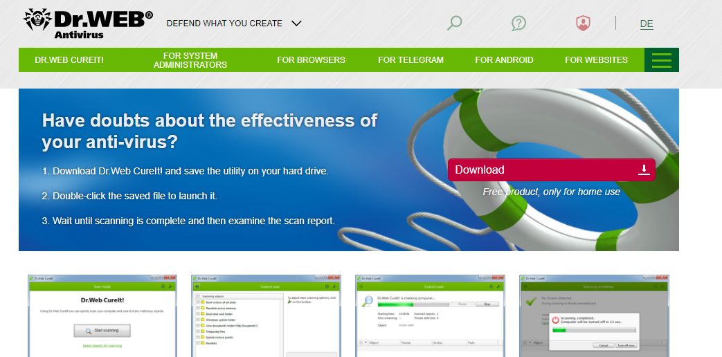 Online Virenscanner - Dr. Web