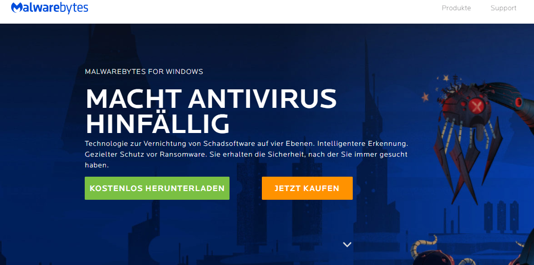 Online Virenscanner - Malwarebytes 