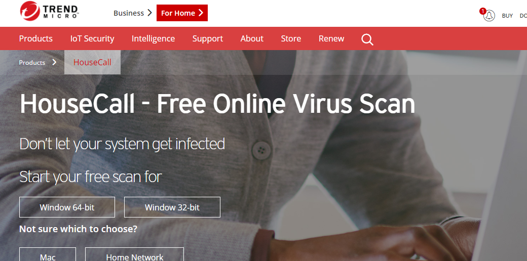 Online Virenscanner TrendMicro HouseCall