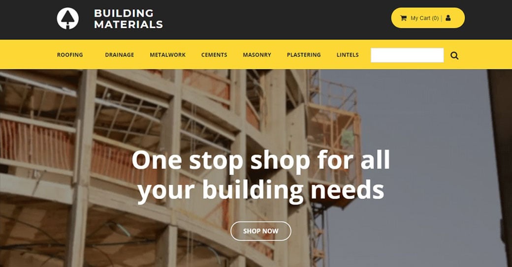Building Materials Ecommerce Websitevorlage image