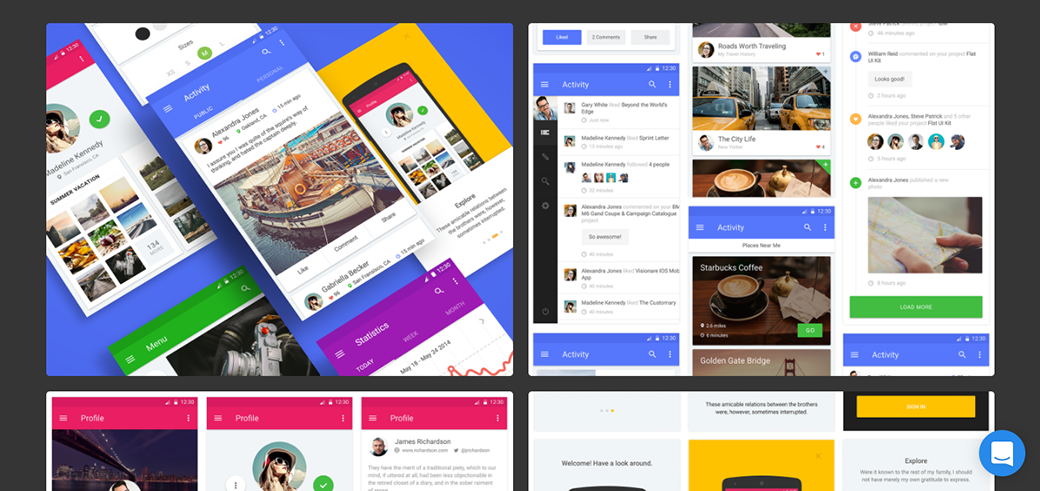 Free Material Design UI Kit 2018 for Mobile Applications