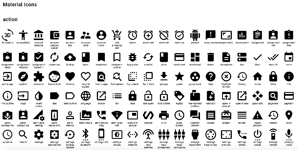 Free Material Design Icons Set