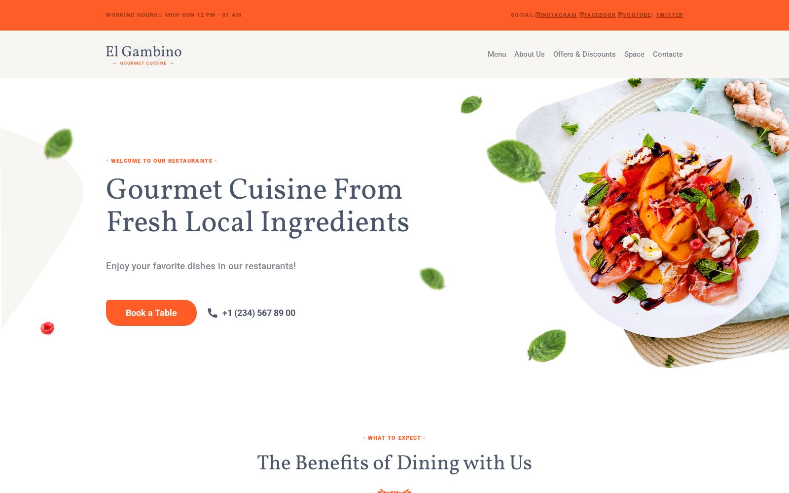 restaurant website