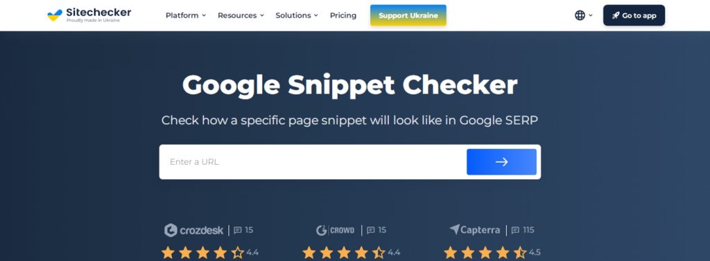 A Google Snippet tool by Sitechecker