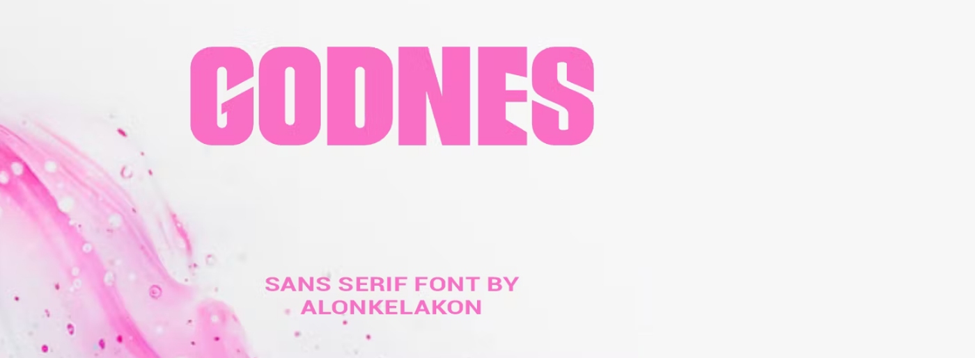 Bold Typography Image Godnes Font