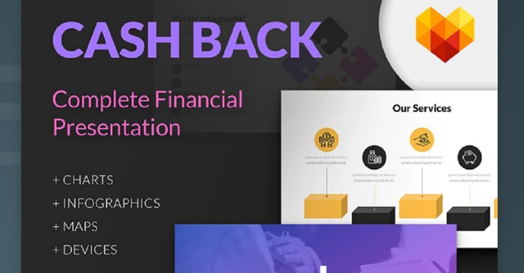 cashback free powerpoint template image