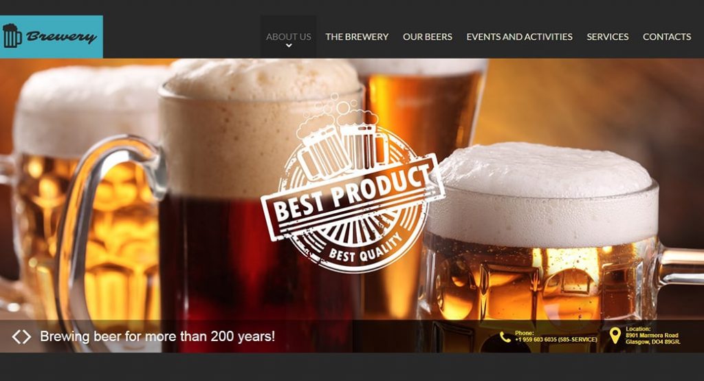 Best Brewery sites Designs, Fresh Ideas and Templates ‎ MotoCMS