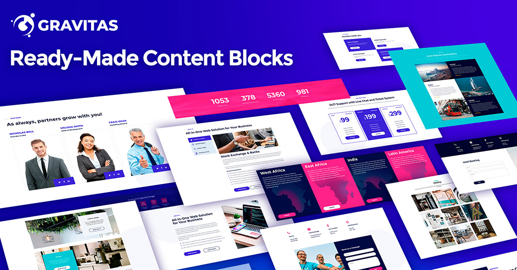 Gravitas Ready-Made Content Blocks image