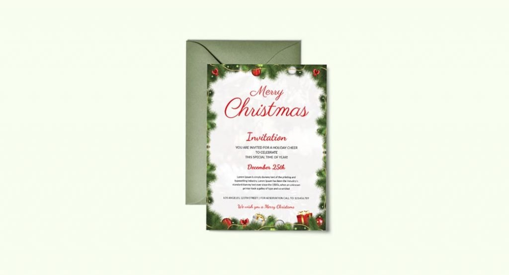 Free Christmas Invitation Templates for Party and Holiday Events