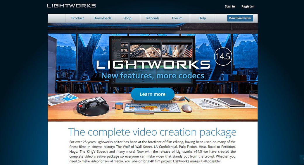 Lightworks video editor