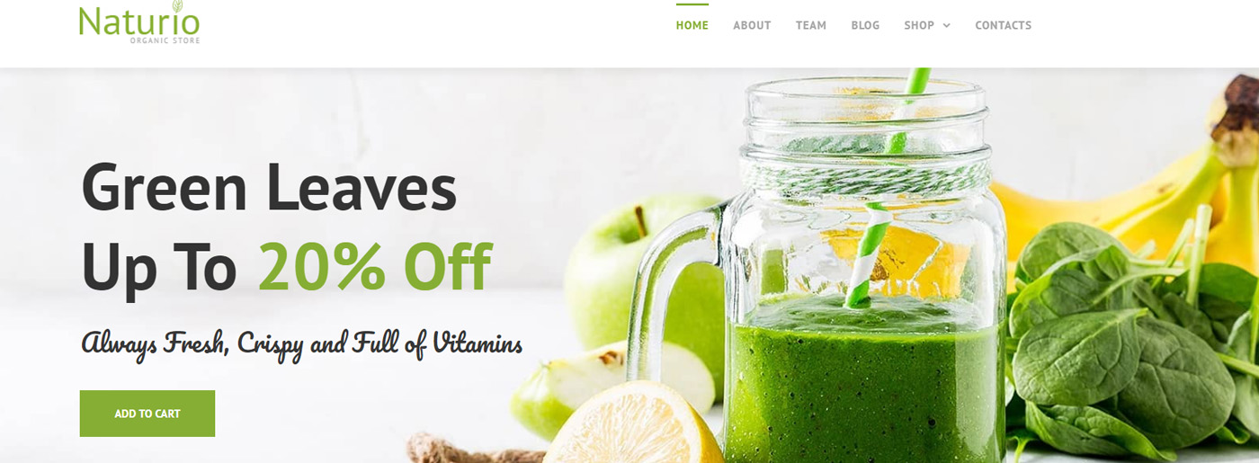 Organic Website Design for Food and Cosmetics Store