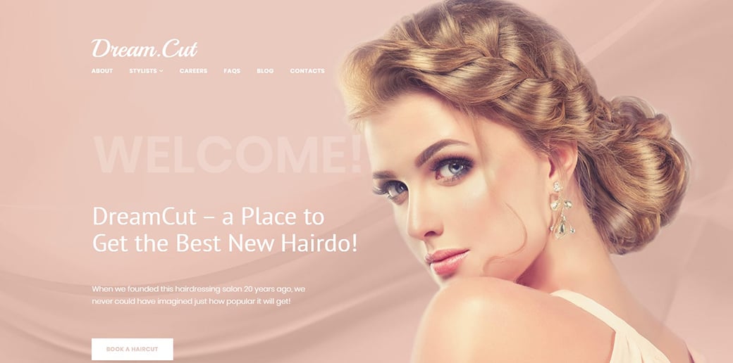 website builder for freelancers - hair stylist