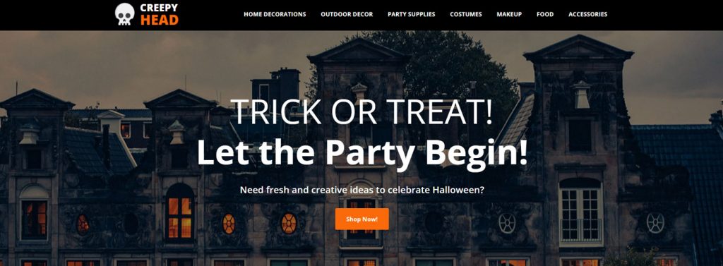 Halloween Website Design - Halloween Discounts
