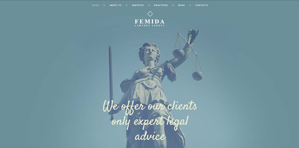 Femida - legal services website template