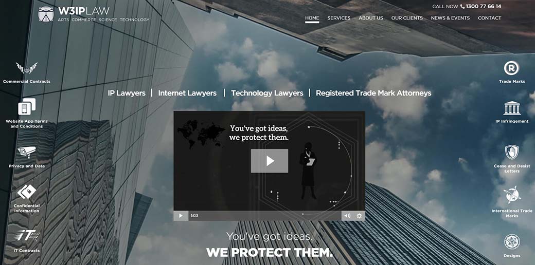 W3IP Law webpage