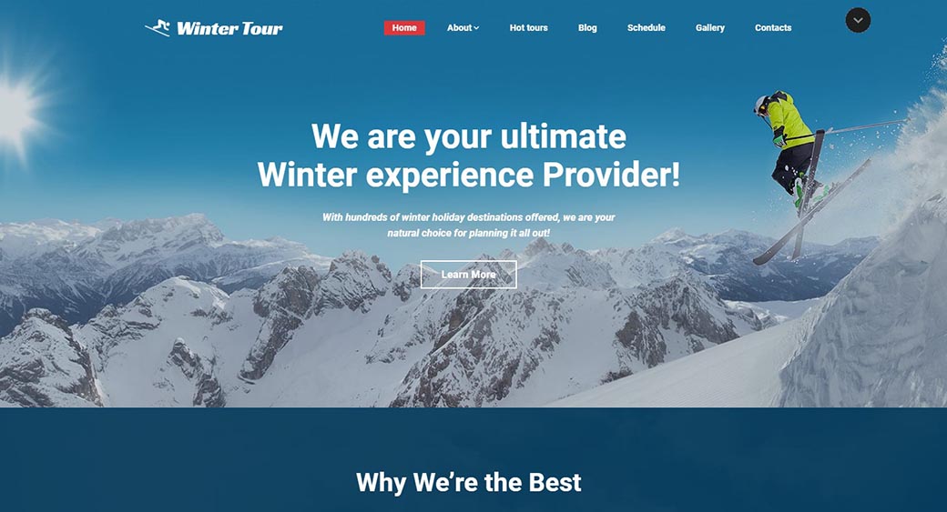 travel website design