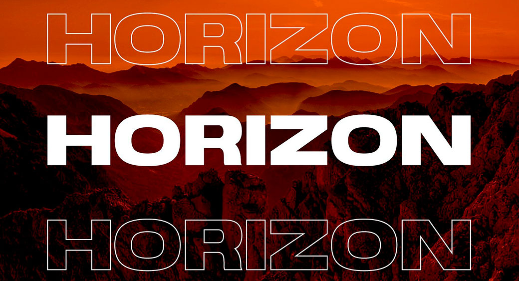 logo design fonts Horizon font