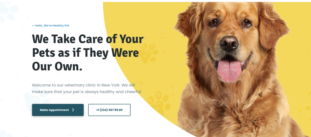 Website-Design für eine Tierklinik