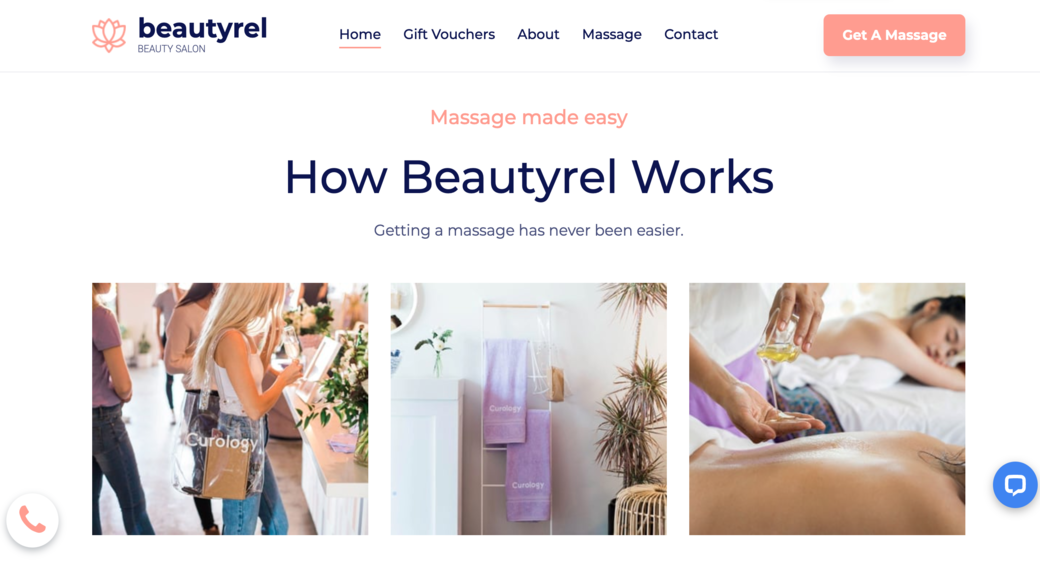 how to build a beauty and spa website design