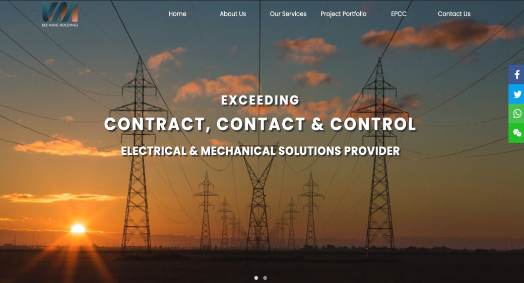 electrician company website builder