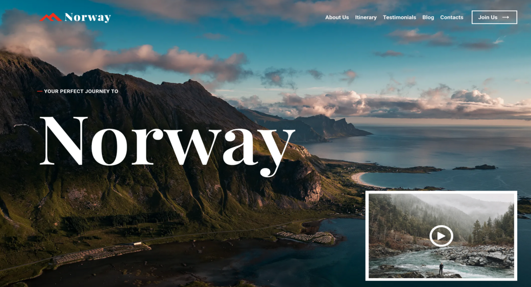 travel website template