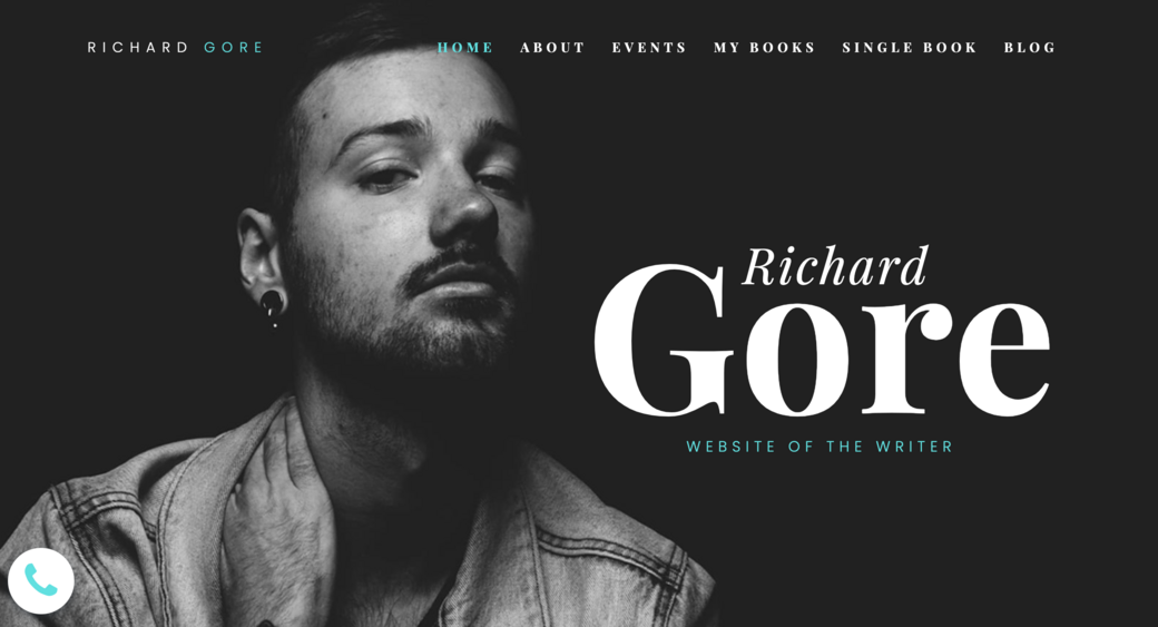 creative website template for a writer