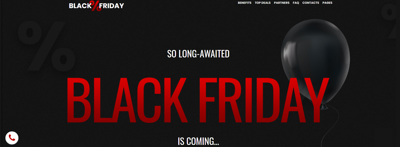 MotoCMS Landing Page for Black Friday
