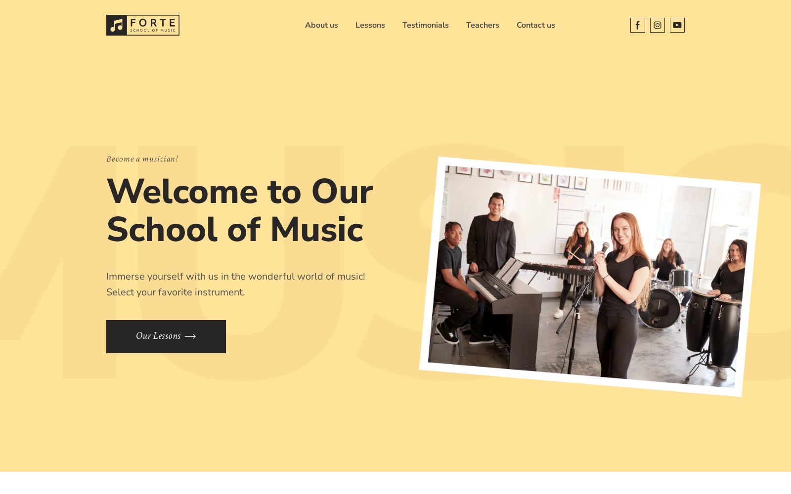 Music School Website Design