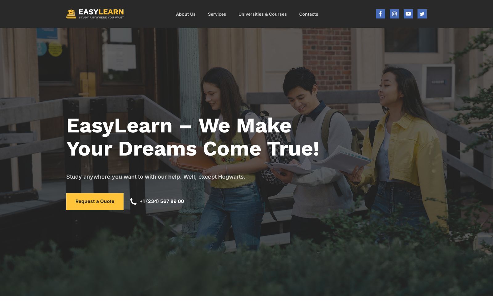 Education Abroad Consultancy Website Design