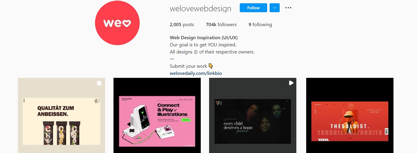 Instagram Web Design