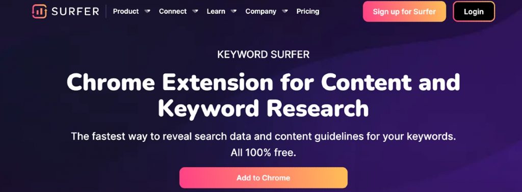 SurferSEO -Find Long Tail Keywords