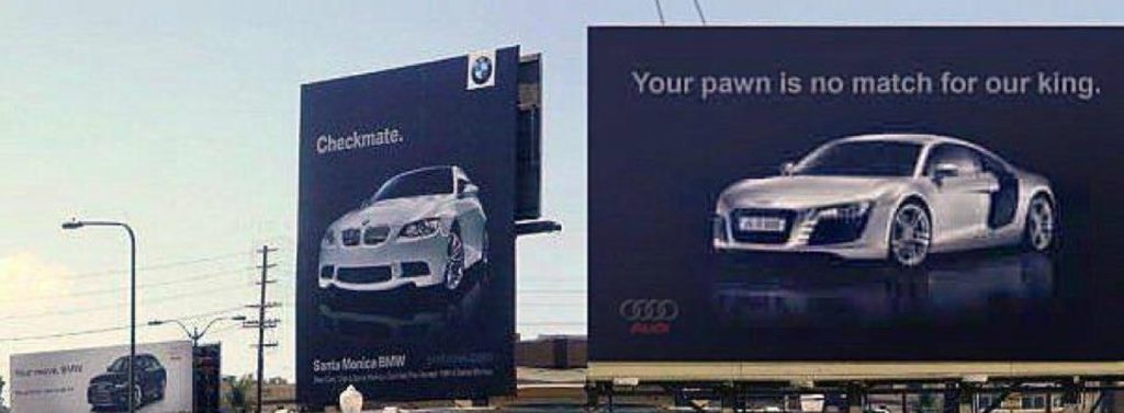 Audi billboard - Response to BMW