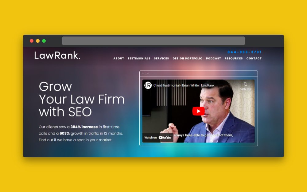 LawRank homepage