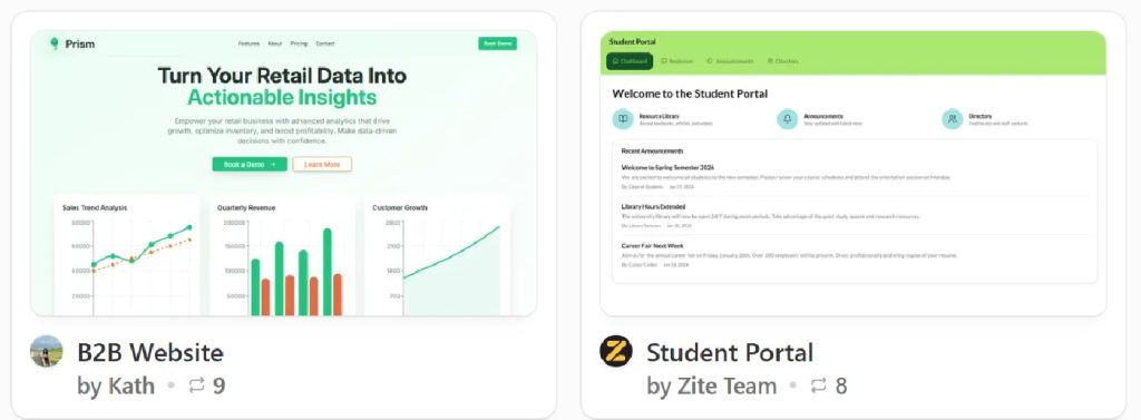 Zite templates
