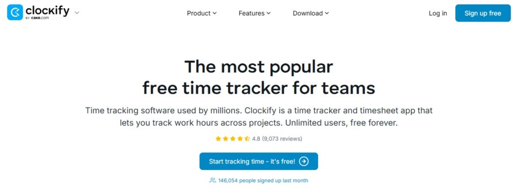 Clockify free remote employee time tracking software