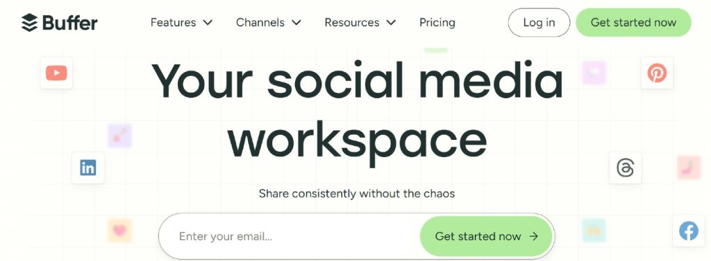 Buffer platform scheduling and managing social media content