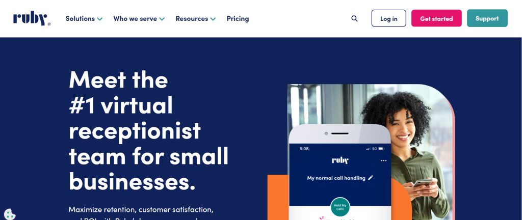 Ruby: Best for Brand-Consistent Live Answering