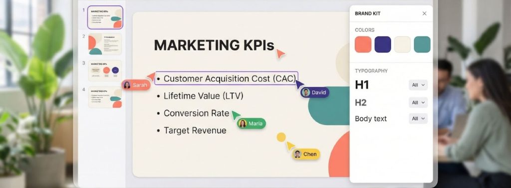 Pitch for brand design and real-time teamwork