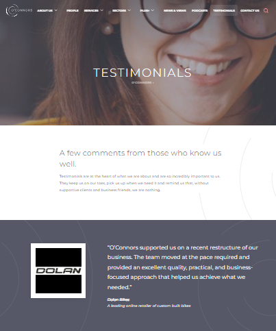 Create Testimonials for Local Partners or Vendors