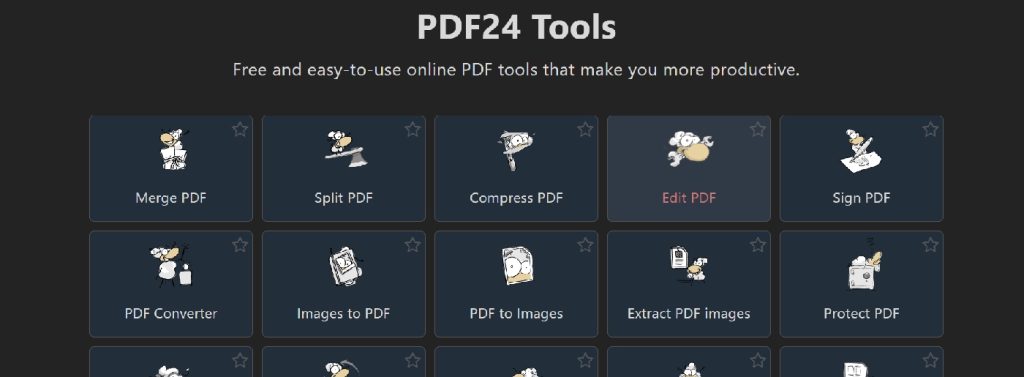 PDF24 Tools free PDF editor